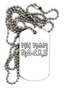My Mom Rocks - Mother's Day Adult Dog Tag Chain Necklace by TooLoud-Necklaces-TooLoud-White-Davson Sales