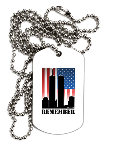 TooLoud Twin Towers Remember Adult Dog Tag Chain Necklace-Dog Tag Necklace-TooLoud-1 Piece-Davson Sales