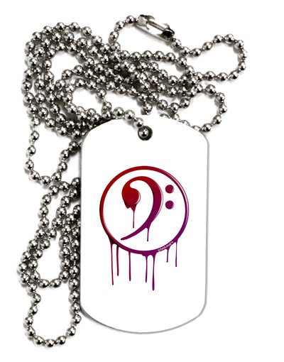 Dripping Bass Symbol Adult Dog Tag Chain Necklace-Dog Tag Necklace-TooLoud-1 Piece-Davson Sales