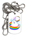 Magical Horn Rainbow Unicorn Adult Dog Tag Chain Necklace-Dog Tag Necklace-TooLoud-White-Davson Sales