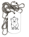 Baby Bear Adult Dog Tag Chain Necklace - 1 Piece Tooloud