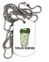 Vegan Badass Bottle Print Adult Dog Tag Chain Necklace - 1 Piece Toolo