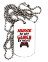 Nurse By Day Gamer By Night Adult Dog Tag Chain Necklace-Dog Tag Necklace-TooLoud-1 Piece-Davson Sales