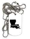 Louisiana - United States Shape Adult Dog Tag Chain Necklace-Dog Tag Necklace-TooLoud-White-Davson Sales