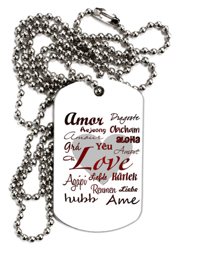 Love Languages Adult Dog Tag Chain Necklace by TooLoud-Dog Tag Necklace-TooLoud-1 Piece-Davson Sales