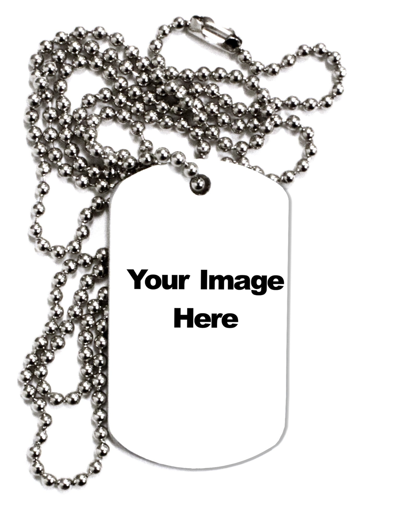 Custom Personalized Image and Text Adult Dog Tag Chain Necklace-Dog Tag Necklace-TooLoud-1 Piece-Davson Sales