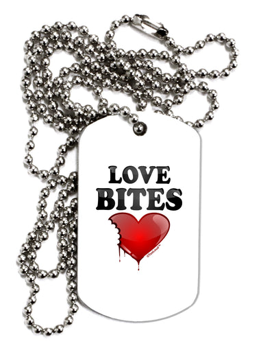 Love Bites Adult Dog Tag Chain Necklace-Dog Tag Necklace-TooLoud-1 Piece-Davson Sales