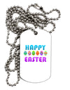 Happy Easter Decorated Eggs Adult Dog Tag Chain Necklace-Dog Tag Necklace-TooLoud-1 Piece-Davson Sales