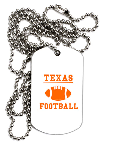 Texas Football Adult Dog Tag Chain Necklace by TooLoud-TooLoud-1 Piece-Davson Sales