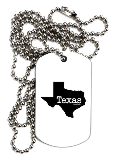 Texas - United States Shape Adult Dog Tag Chain Necklace by TooLoud-Dog Tag Necklace-TooLoud-White-Davson Sales