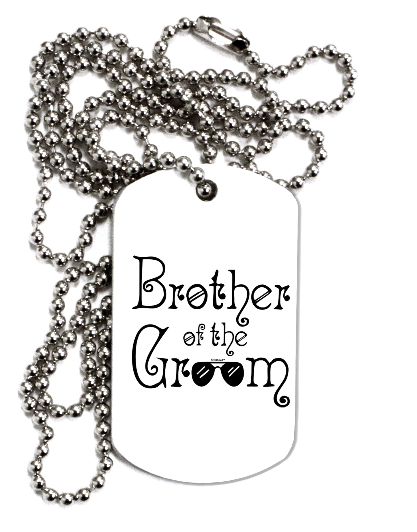 TooLoud Brother of the Groom Adult Dog Tag Chain Necklace-Dog Tag Necklace-TooLoud-1 Piece-Davson Sales