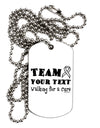 Personalized Team -Name- Walking for a Cure Adult Dog Tag Chain Necklace-Dog Tag Necklace-TooLoud-White-Davson Sales