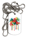 Paint Splash Palm Trees Adult Dog Tag Chain Necklace-Dog Tag Necklace-TooLoud-1 Piece-Davson Sales