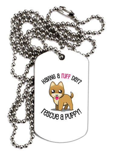 Rescue A Puppy Adult Dog Tag Chain Necklace-Dog Tag Necklace-TooLoud-1 Piece-Davson Sales