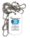 Birthstone Aquamarine Adult Dog Tag Chain Necklace by TooLoud-Dog Tag Necklace-TooLoud-1 Piece-Davson Sales