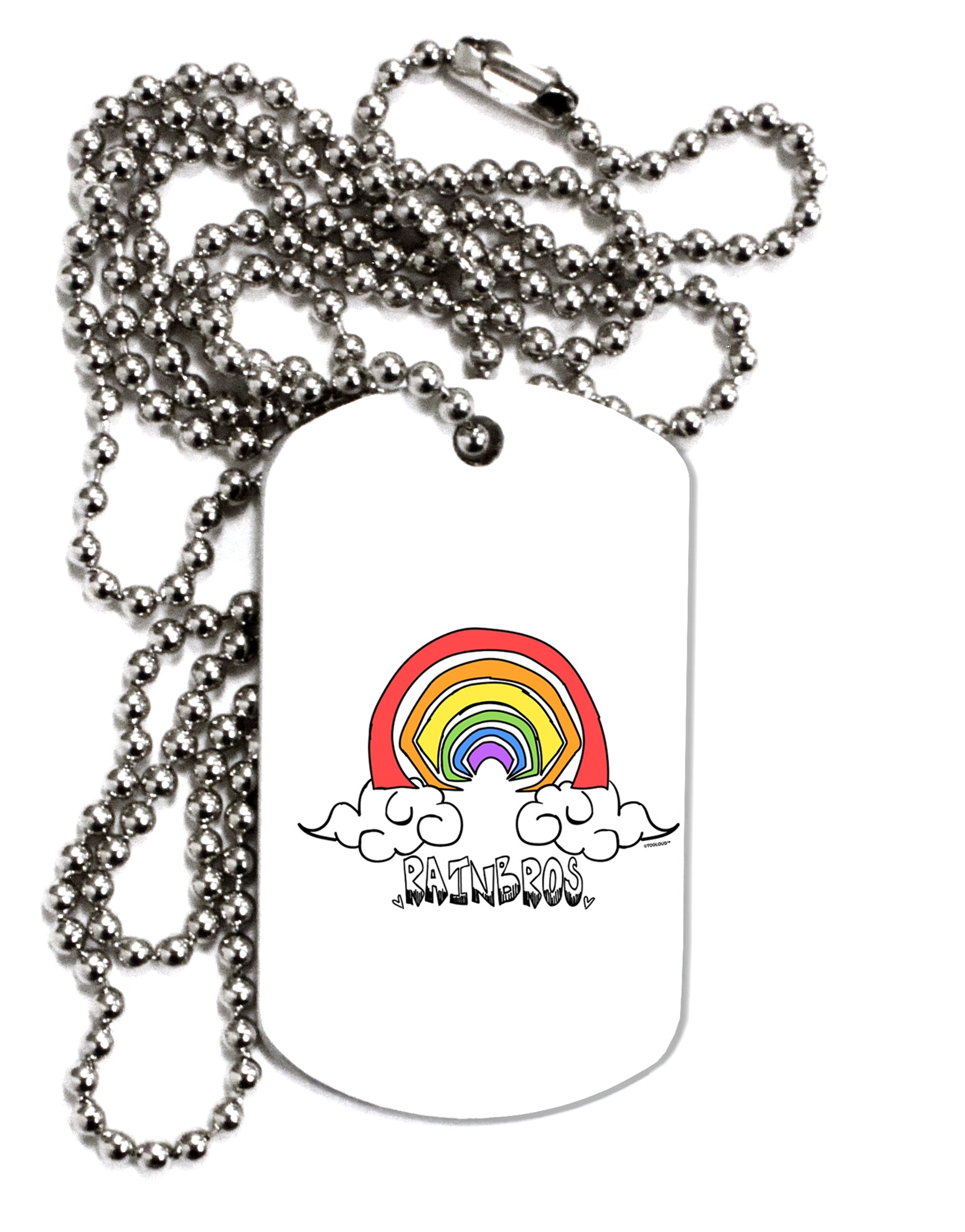TooLoud RAINBROS Adult Dog Tag Chain Necklace-Dog Tag Necklace-TooLoud-1 Piece-Davson Sales