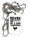 A Man With Chickens Adult Dog Tag Chain Necklace by TooLoud-Dog Tag Necklace-TooLoud-1 Piece-Davson Sales