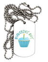 Birthday Boy - Candle Cupcake Adult Dog Tag Chain Necklace by TooLoud-Dog Tag Necklace-TooLoud-White-Davson Sales