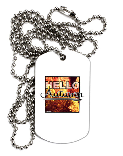 Hello Autumn Adult Dog Tag Chain Necklace-Dog Tag Necklace-TooLoud-1 Piece-Davson Sales