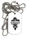 TooLoud Bridesmaid Bouquet Silhouette Adult Dog Tag Chain Necklace-Dog Tag Necklace-TooLoud-1 Piece-Davson Sales