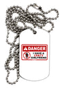 Danger - Crazy Girlfriend Adult Dog Tag Chain Necklace-Dog Tag Necklace-TooLoud-1 Piece-Davson Sales