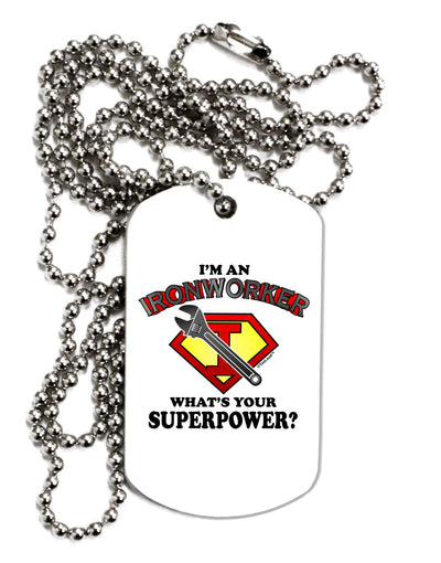 Ironworker - Superpower Adult Dog Tag Chain Necklace-Dog Tag Necklace-TooLoud-1 Piece-Davson Sales