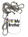 I Heart My Brother - Autism Awareness Adult Dog Tag Chain Necklace by TooLoud-Dog Tag Necklace-TooLoud-White-Davson Sales