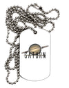 Planet Saturn Text Adult Dog Tag Chain Necklace by TooLoud-Dog Tag Necklace-TooLoud-1 Piece-Davson Sales