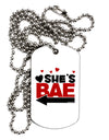 She's BAE - Left Arrow Adult Dog Tag Chain Necklace-Dog Tag Necklace-TooLoud-1 Piece-Davson Sales