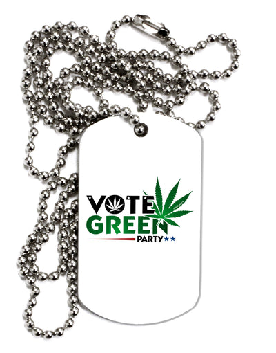 Vote Green Party - Marijuana Adult Dog Tag Chain Necklace-Dog Tag Necklace-TooLoud-1 Piece-Davson Sales