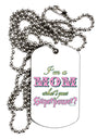 I'm a Mom - What's Your Superpower - Pink Adult Dog Tag Chain Necklace by TooLoud-Dog Tag Necklace-TooLoud-White-Davson Sales