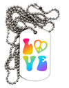 Peace and Love - Peace Heart Love Adult Dog Tag Chain Necklace-Dog Tag Necklace-TooLoud-White-Davson Sales