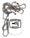 Hecho en Mexico Eagle Symbol with Text Adult Dog Tag Chain Necklace by TooLoud-Dog Tag Necklace-TooLoud-White-Davson Sales