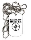 Easter Egg Hunter Black and White Adult Dog Tag Chain Necklace by TooLoud-Dog Tag Necklace-TooLoud-White-Davson Sales