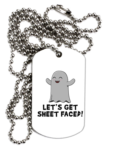 Let's Get Sheet Faced Adult Dog Tag Chain Necklace by TooLoud-Dog Tag Necklace-TooLoud-1 Piece-Davson Sales