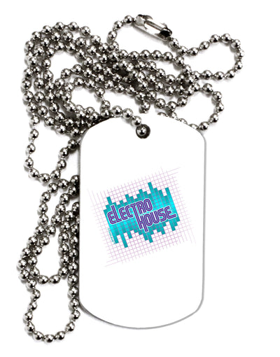 Electro House Equalizer Adult Dog Tag Chain Necklace-Dog Tag Necklace-TooLoud-1 Piece-Davson Sales