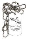 Personalized Mr and Mr -Name- Established -Date- Design Adult Dog Tag Chain Necklace-Dog Tag Necklace-TooLoud-White-Davson Sales