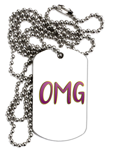 OMG Adult Dog Tag Chain Necklace by TooLoud-Dog Tag Necklace-TooLoud-1 Piece-Davson Sales