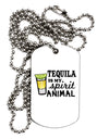 Tequila Is My Spirit Animal Adult Dog Tag Chain Necklace-Dog Tag Necklace-TooLoud-1 Piece-Davson Sales