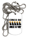 Five Cats - Cinco de Meow Adult Dog Tag Chain Necklace by TooLoud-Dog Tag Necklace-TooLoud-White-Davson Sales