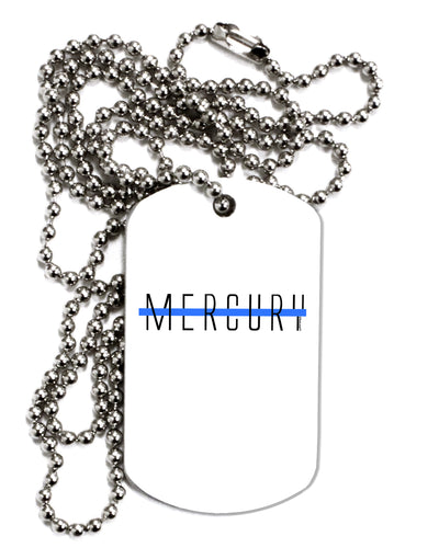 Planet Mercury Text Only Adult Dog Tag Chain Necklace by TooLoud-Dog Tag Necklace-TooLoud-1 Piece-Davson Sales