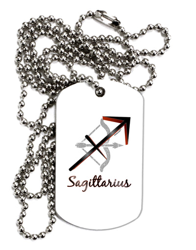 Sagittarius Symbol Adult Dog Tag Chain Necklace-Dog Tag Necklace-TooLoud-1 Piece-Davson Sales