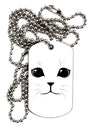 Cute Cat Face Adult Dog Tag Chain Necklace by TooLoud-Dog Tag Necklace-TooLoud-1 Piece-Davson Sales