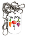 Buy Local - Vegetables Design Adult Dog Tag Chain Necklace-Dog Tag Necklace-TooLoud-White-Davson Sales