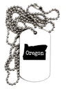 Oregon - United States Shape Adult Dog Tag Chain Necklace by TooLoud-Dog Tag Necklace-TooLoud-White-Davson Sales