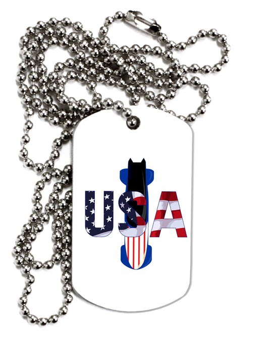 USA Bobsled Adult Dog Tag Chain Necklace by TooLoud-TooLoud-1 Piece-Davson Sales