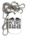 Ultimate Pi Day Design - Mirrored Pies Adult Dog Tag Chain Necklace by TooLoud-Dog Tag Necklace-TooLoud-White-Davson Sales