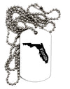 Florida - United States Shape Adult Dog Tag Chain Necklace by TooLoud-Dog Tag Necklace-TooLoud-White-Davson Sales