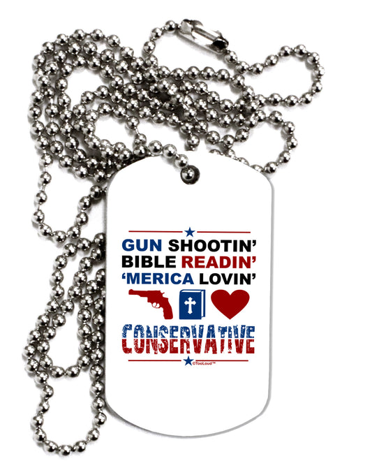 Gun Shootin' Conservative Adult Dog Tag Chain Necklace-Dog Tag Necklace-TooLoud-1 Piece-Davson Sales