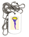 Jellyfish Outlined in Purple Watercolor Adult Dog Tag Chain Necklace-Dog Tag Necklace-TooLoud-White-Davson Sales